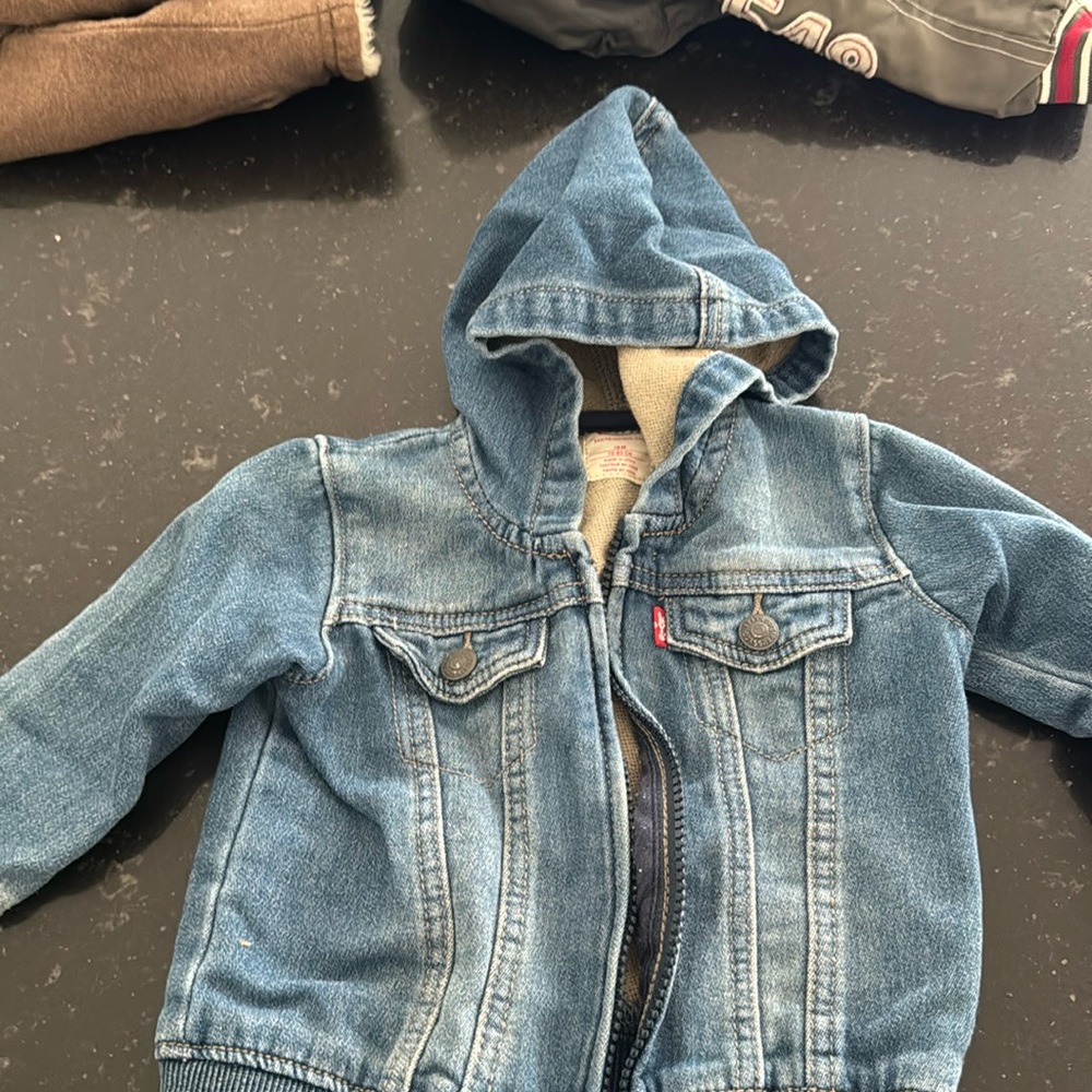 Baby Levi jacket with hood.
